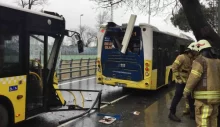 Sarıyer’de İETT otobüsleri çarpıştı