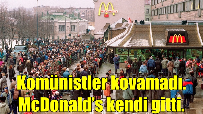 Komünistler kovamadı. McDonald’s kendi gitti.