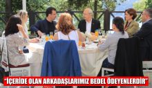 “KILIÇDAROĞLU: “İÇERİDE OLAN ARKADAŞLARIMIZ BEDEL ÖDEYENLERDİR”