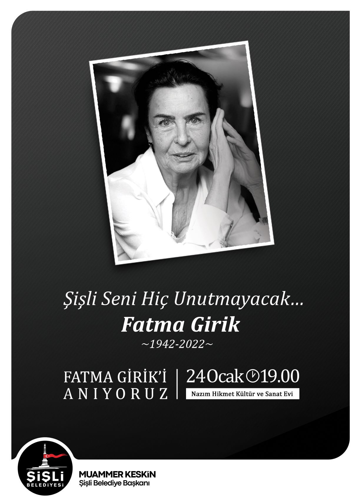 FATMA GİRİK ŞİŞLİ’DE ANILACAK