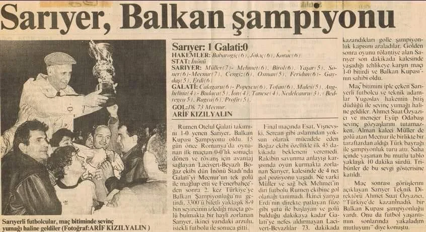 Sarıyer Spor Kulübü’nden Efsaneye taziye mesajı