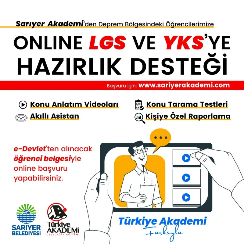 Sarıyer Akademi’den Depremzede Öğrencilere Ücretsiz Eğitim