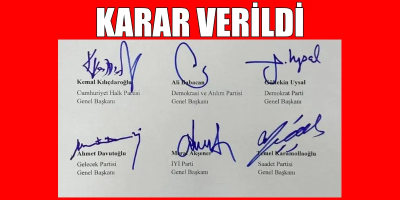 Cumhurbaşkanı adayı için karar verildi.