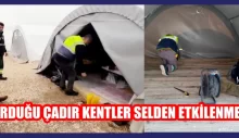 Sarıyer Belediyesi’nin kurduğu iki çadır kent selden etkilenmedi