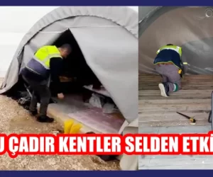 Sarıyer Belediyesi’nin kurduğu iki çadır kent selden etkilenmedi