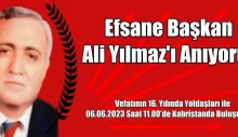 Efsane Başkan Ali Yılmaz’ı Anıyoruz