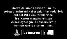 İBB 3 gün konserleri iptal etti