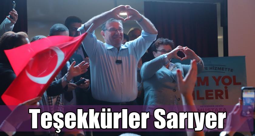 Sarıyer Belediye Başkanı Mustafa Oktay Aksu: Teşekkürler Sarıyer