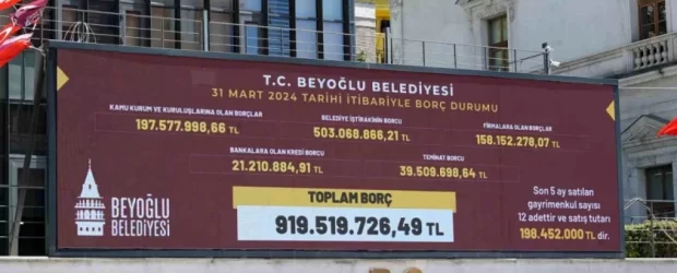 AKP’den CHP’ye geçen Beyoğlu Belediyesi’nin borcu açıklandı