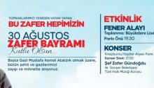 SARIYER’DE 30 AĞUSTOS ZAFER BAYRAMI BÜYÜK BİR COŞKUYLA KUTLANACAK