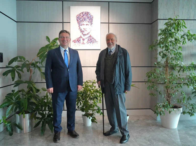 Prof. Dr. İlber Ortaylı. Başkan Oktay Aksu’yu ziyaret etti